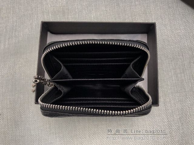 chrome hearts包 克羅心零錢包 錢包 進口小牛皮 S925純銀 克羅心短錢夾  gjc1950